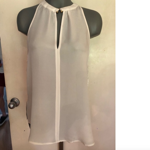 A.L.C. Moran Keyhole Sleeveless Silk Top off white - Picture 14 of 14